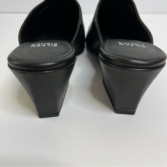 Eileen Fisher Nappa Leather Black Slip-On Mules size 7.5 - Picture 6 of 15